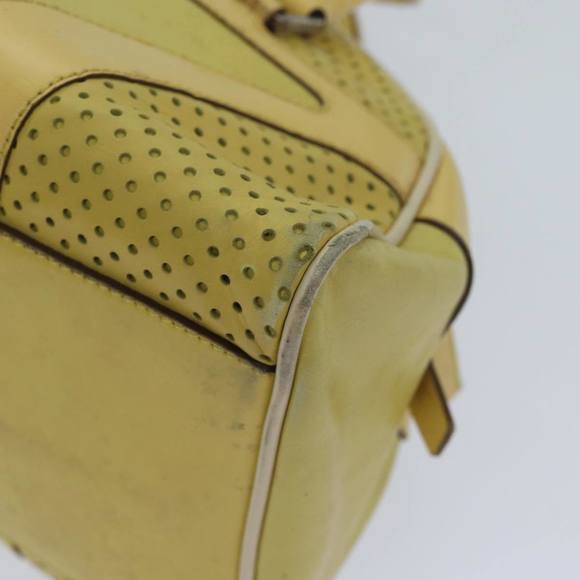 PRADA Hand Bag Leather Yellow Auth bs13198 - Picture 10 of 16